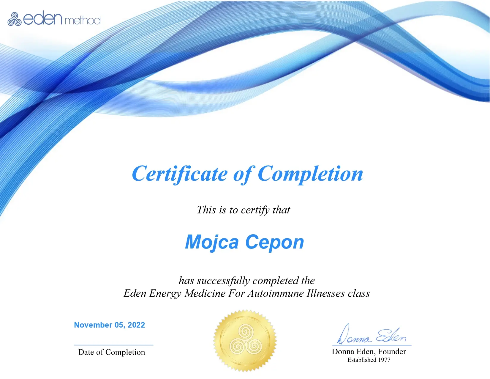 Certifikat za energijsko podporo pri avtoimunih odzivih Certifikat za energijsko podporo pri avtoimunih odzivih